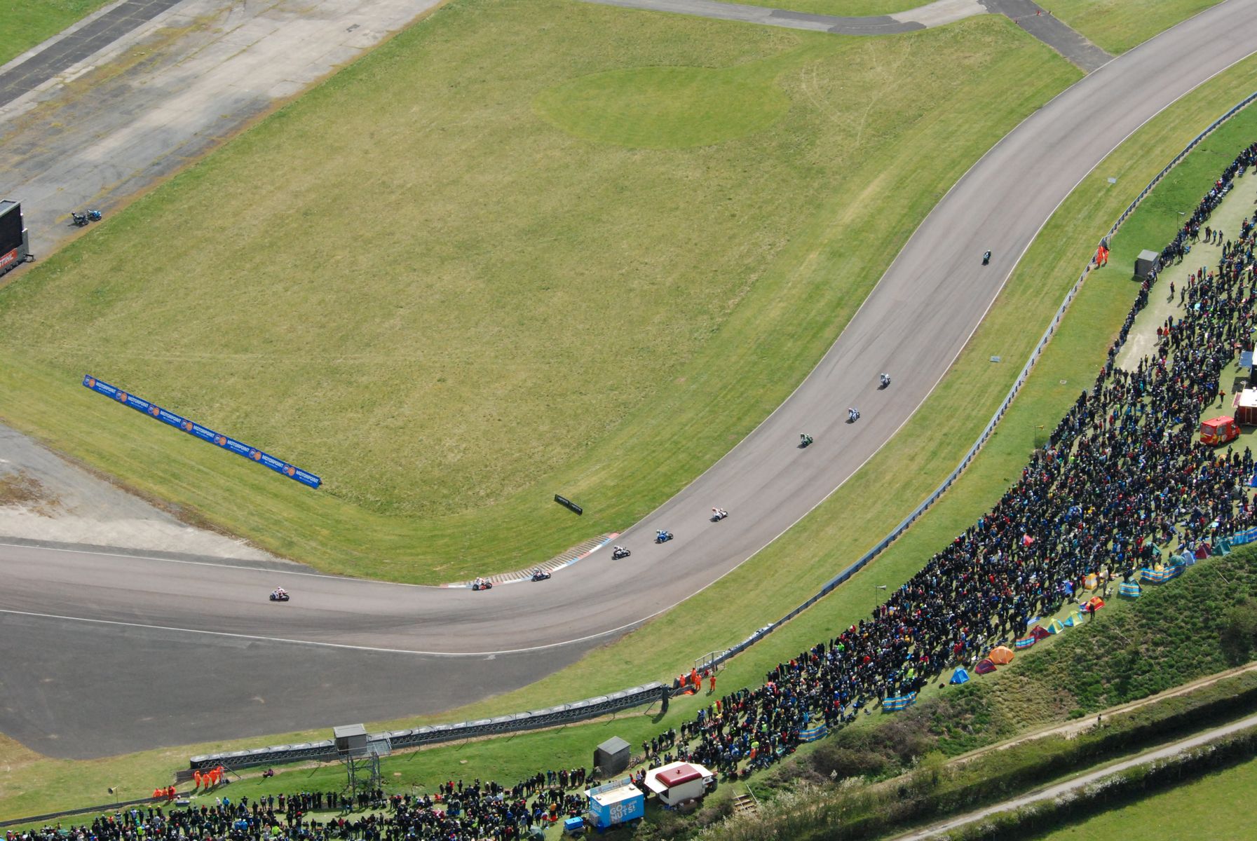 Aerial view of the 2012 British Super Bikes